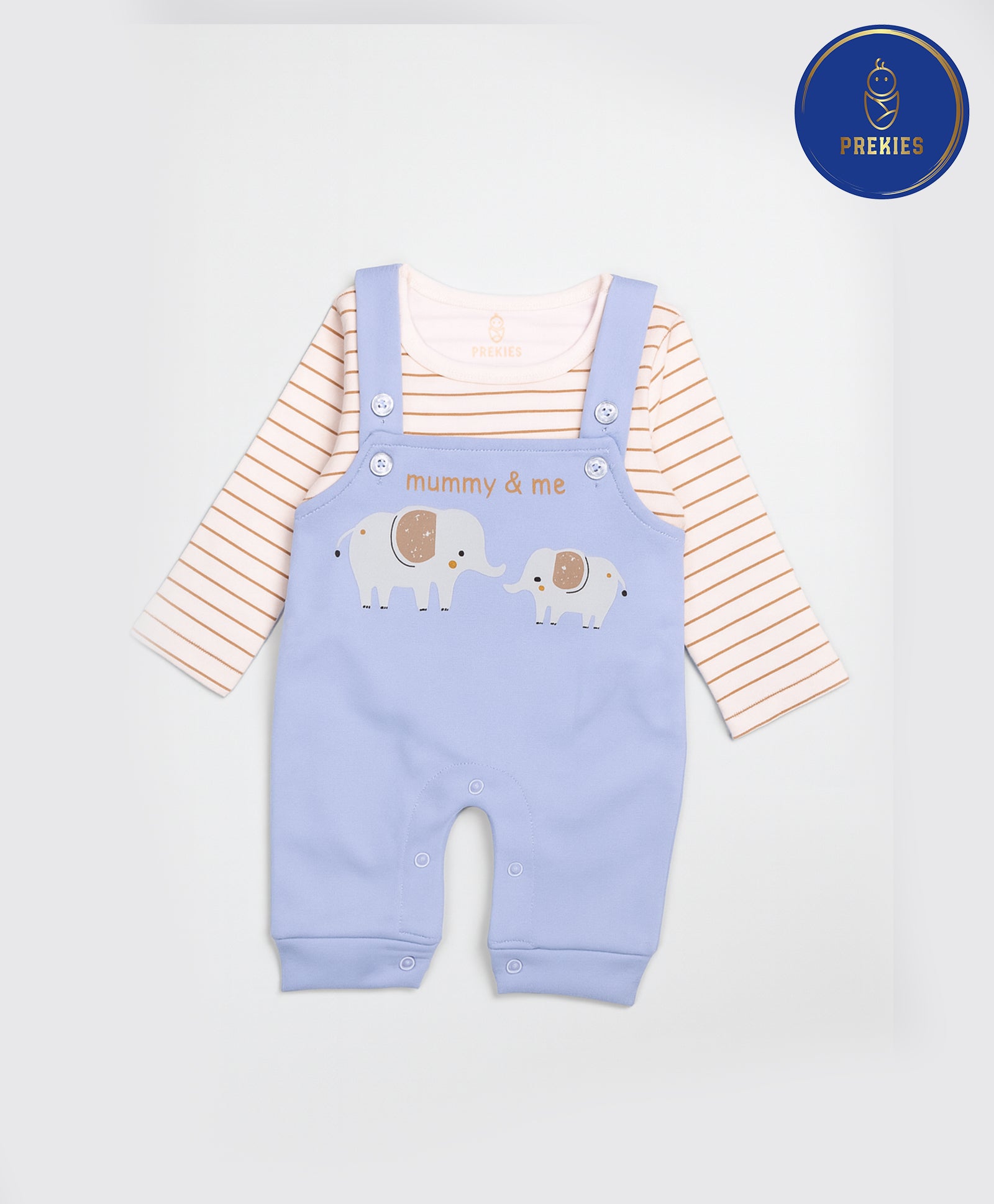 Dungree Set - Elephant Print