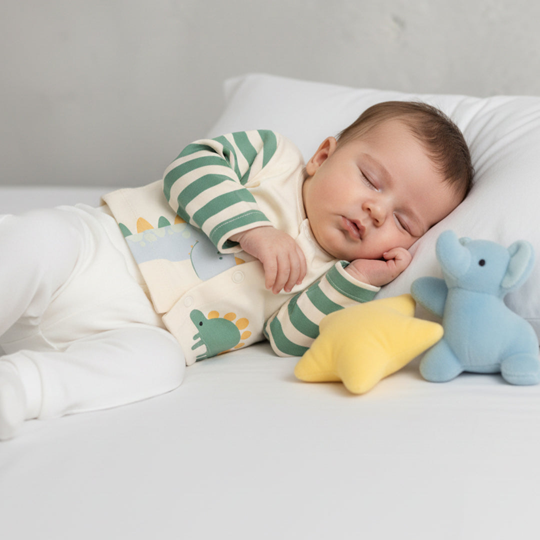 Set of 3 Jhablas - Bear Print (Green & Blue)