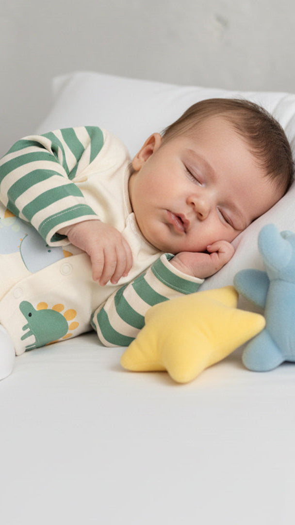 Set of 3 Jhablas - Dino Print (Green & Blue)