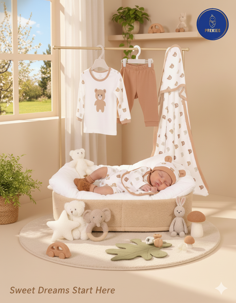 Newborn Gift Set - Bear Print