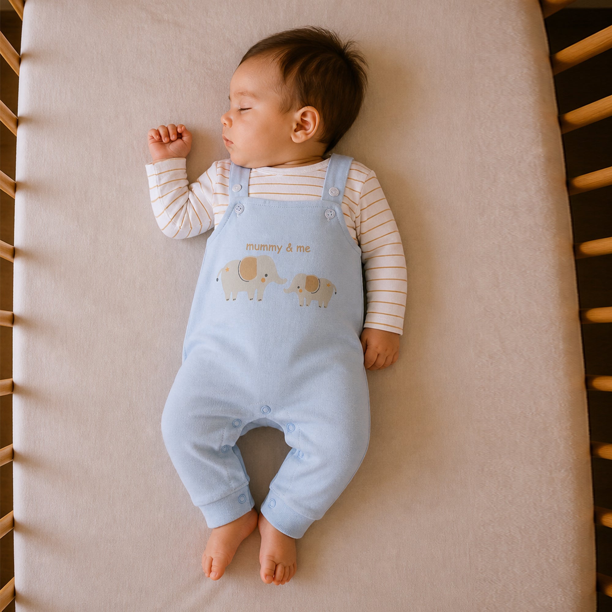 Dungaree Set - Elephant Print
