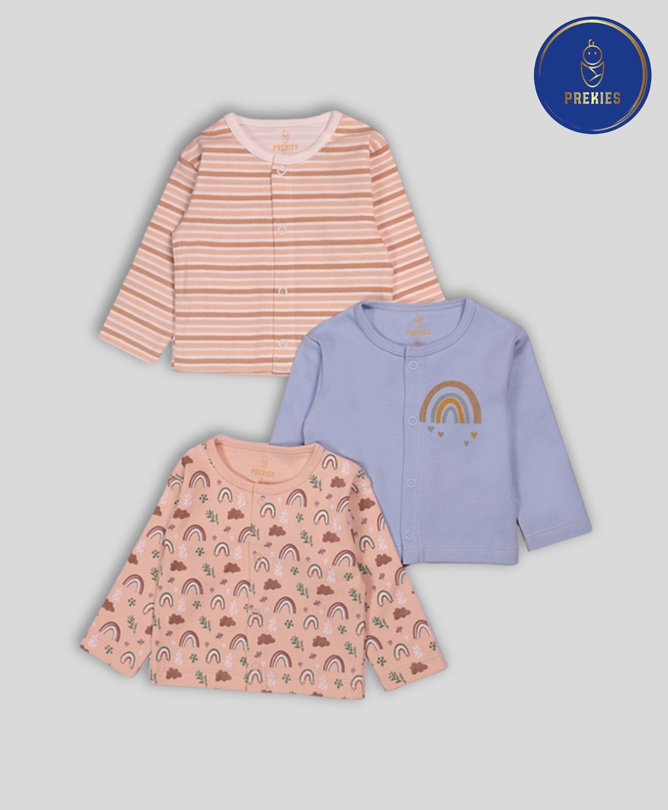 Set of 3 Jhablas - Rainbow Print