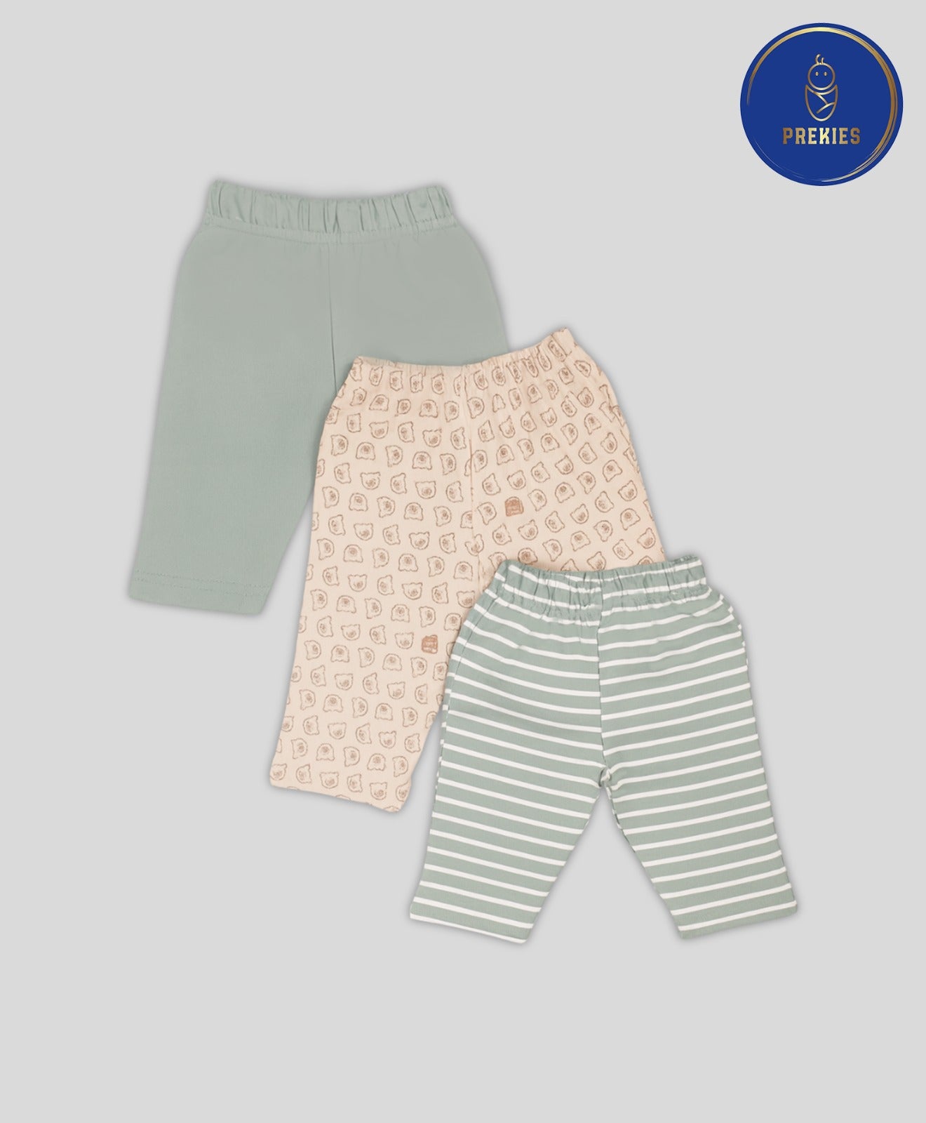 Set of 3 pyjamas - Bear Print (Brown & Blue)