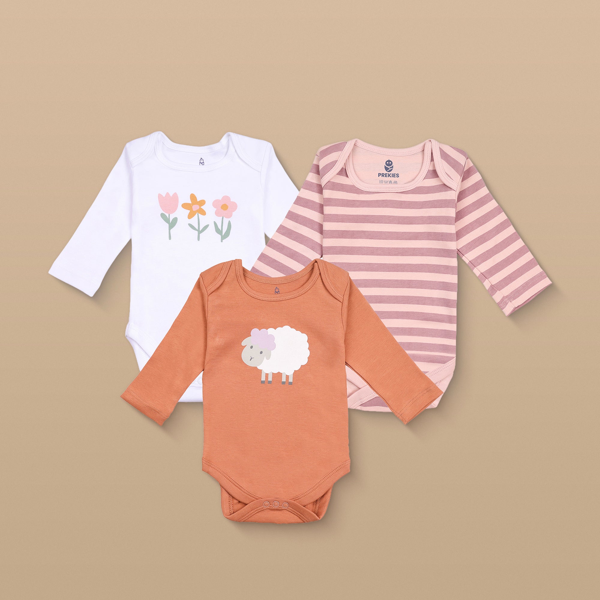 Onesie Set of 3 - Flower Print