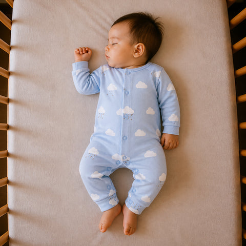 Single Romper - Cloud Print