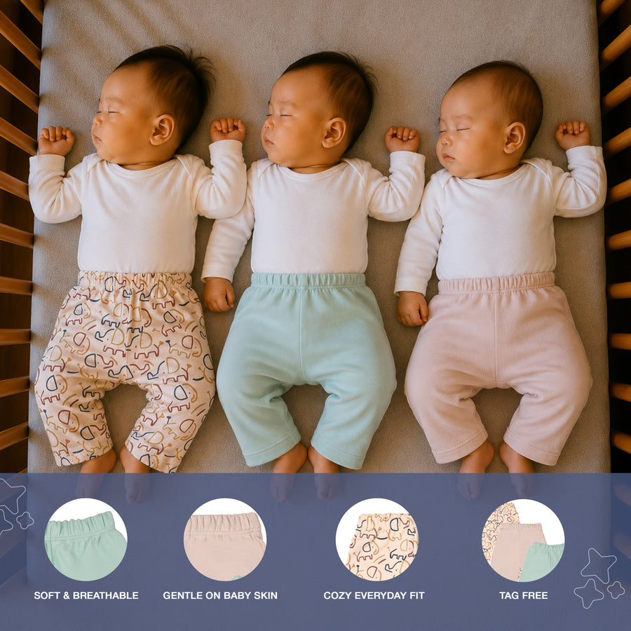 Set of 3 Pyjamas - Elephant Print