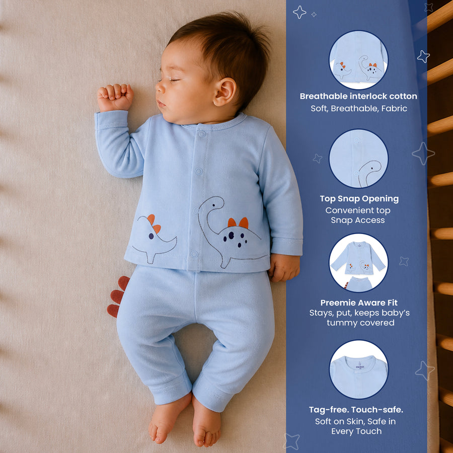 Set & Suit - Dino Print (Blue)