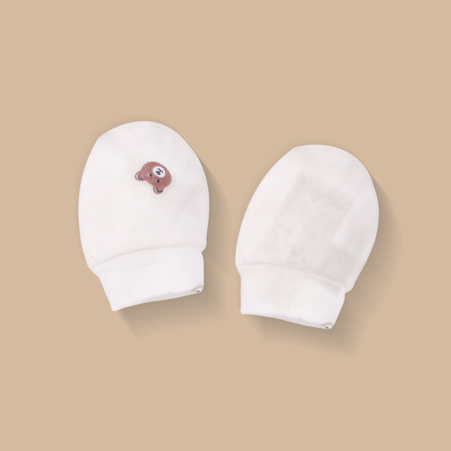 Cap, Mitten & Booties - Teddy Print