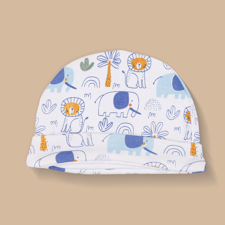 Cap, Mitten & Booties - Lion Print