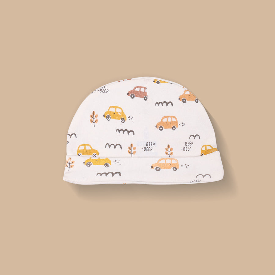 Cap, Mitten & Booties - Car Print