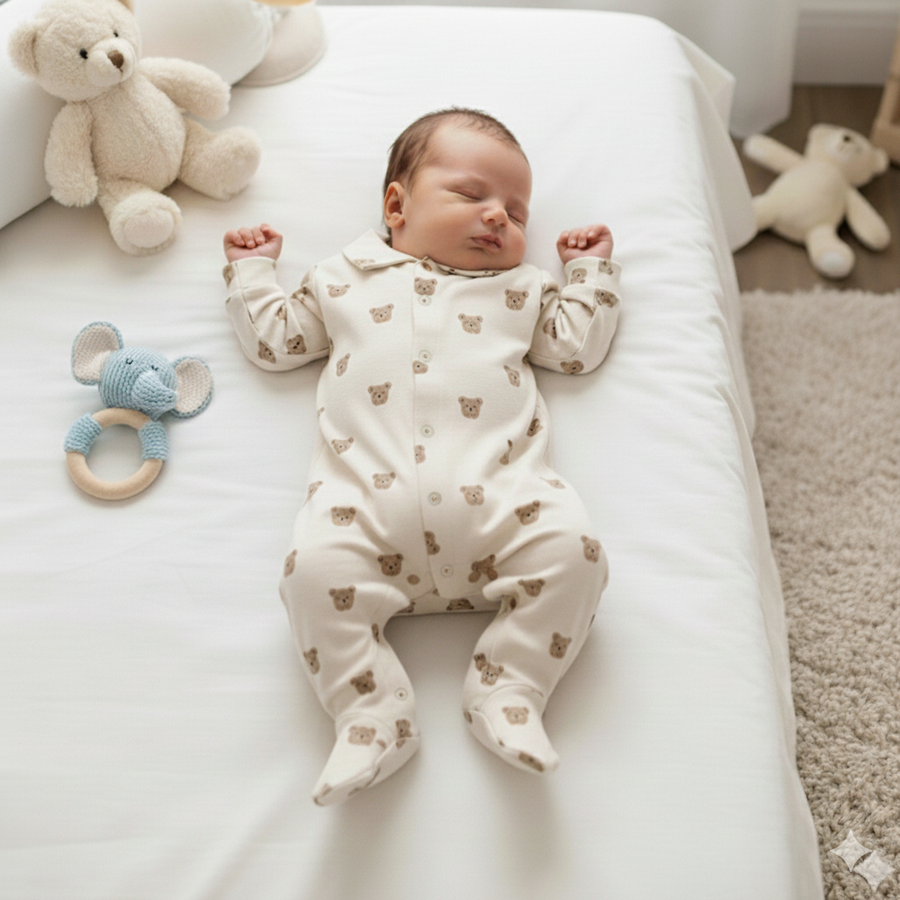 Romper Set - Teddy Print Pack of 3