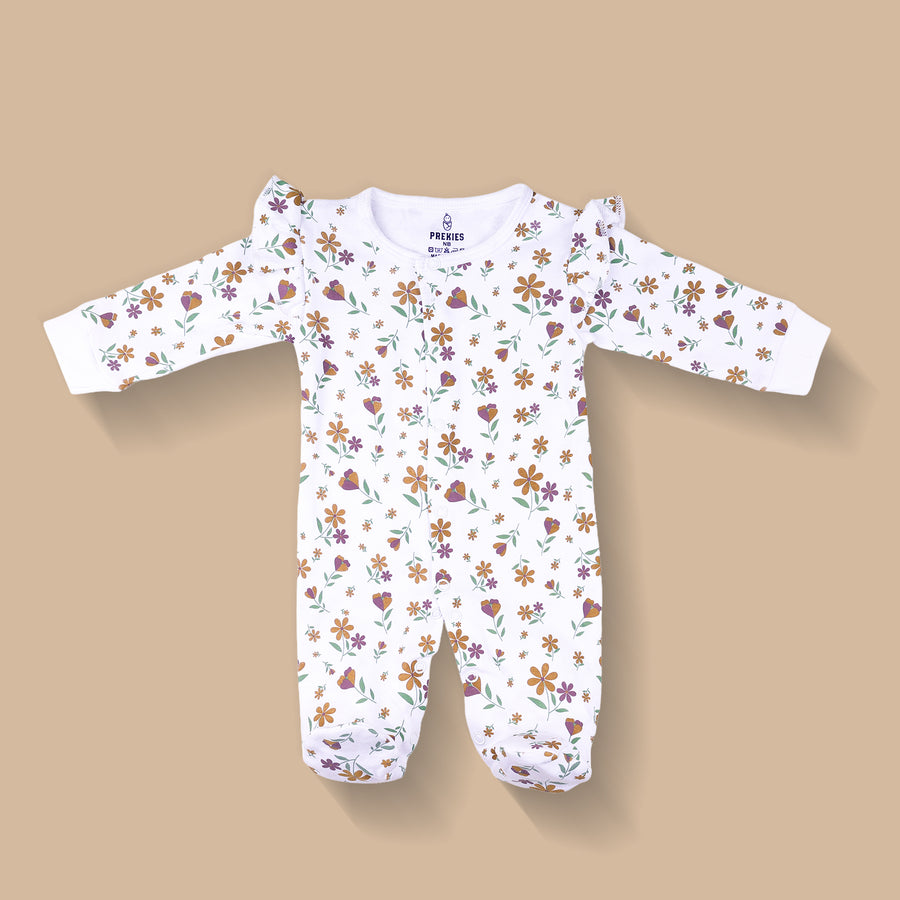 Romper Set - Flower Print Pack of 3