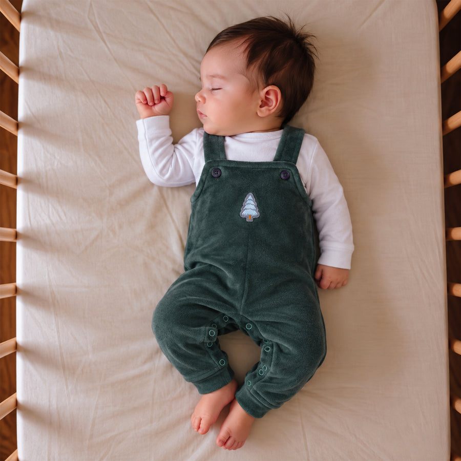 Winter Dungaree Set - Tree Print