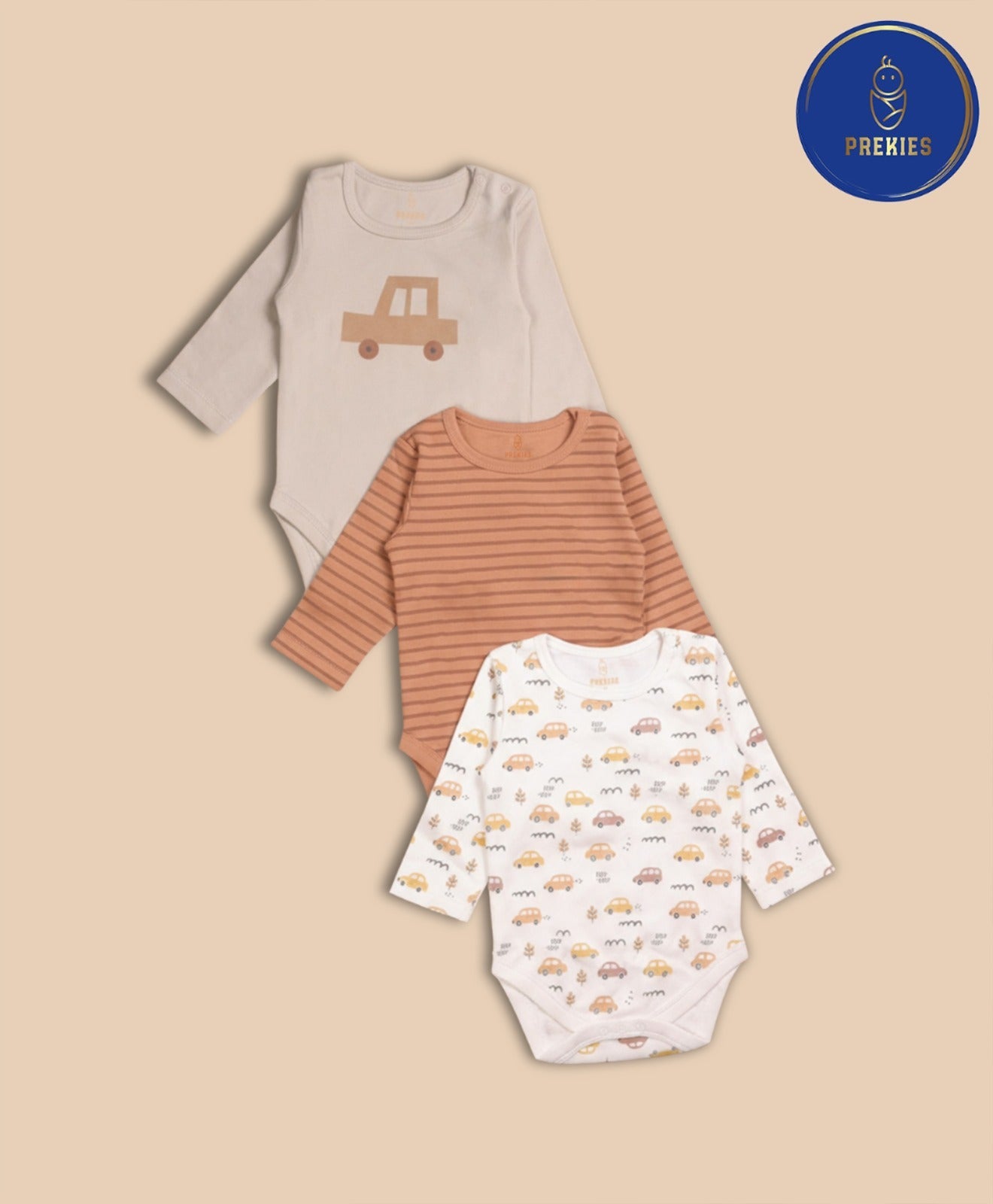 Onesie-Set of 3 - Bear Print