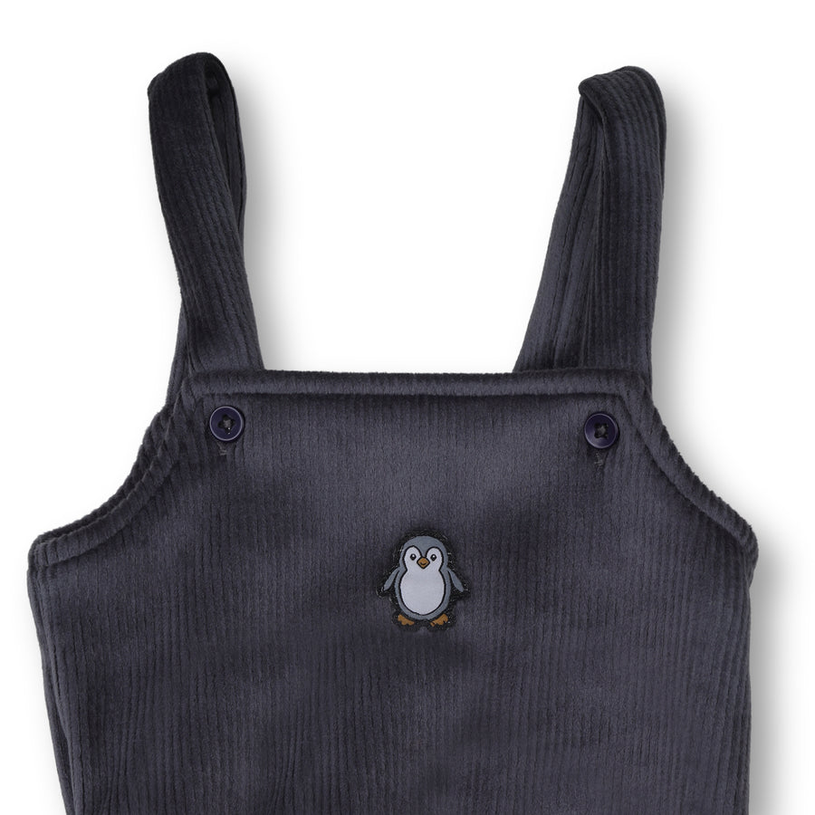 Winter Dungaree Set - Penguin Print