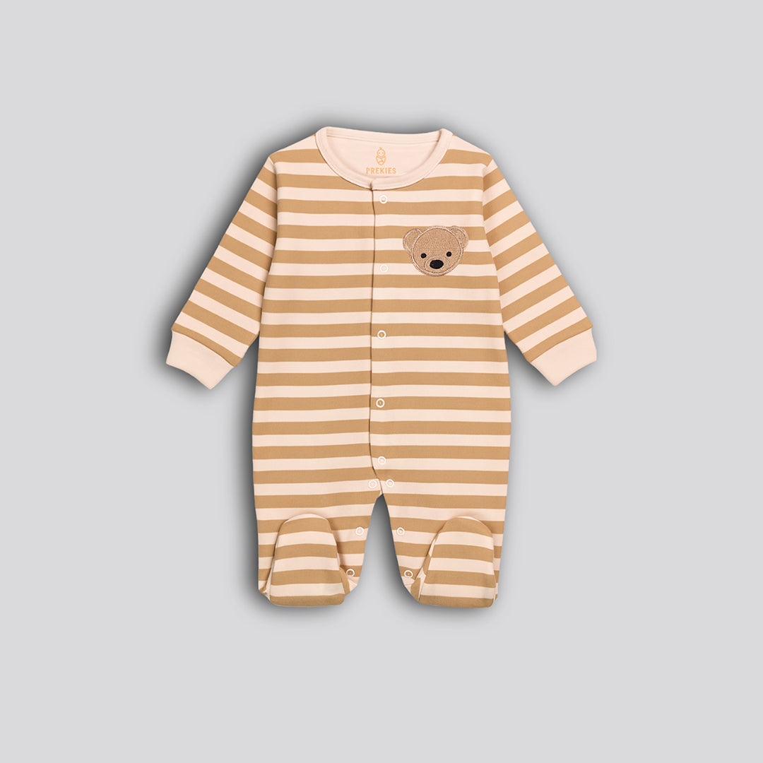 Single Romper - Bear Face Print