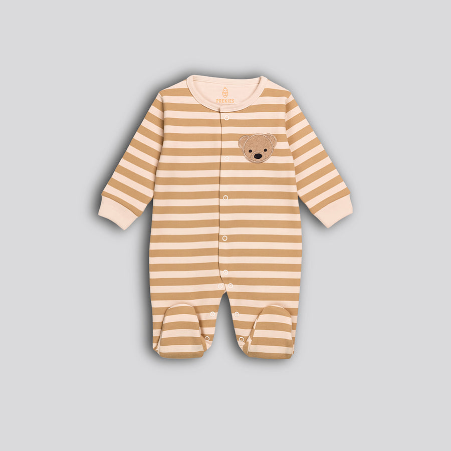 Single Romper - Bear Face Print