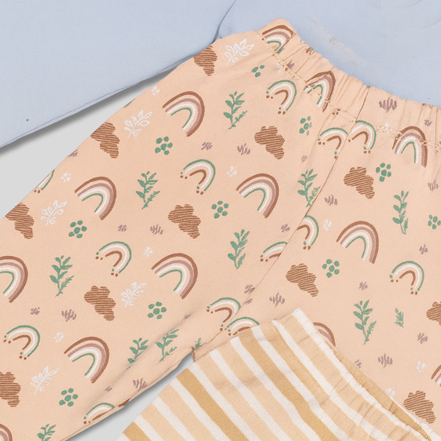 Set of 3 Pyjamas - Rainbow Print