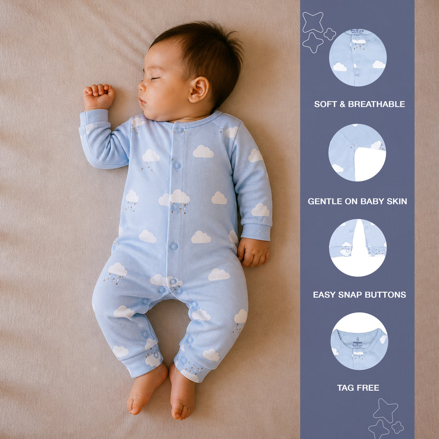 Single Romper - Cloud Print