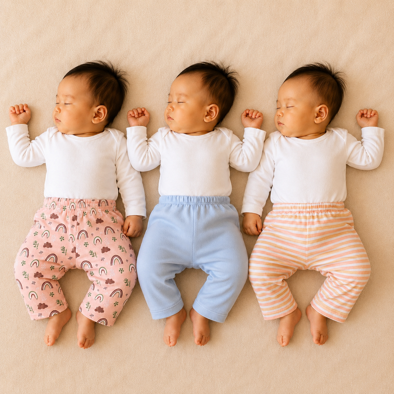 Set of 3 Pyjamas - Rainbow Print
