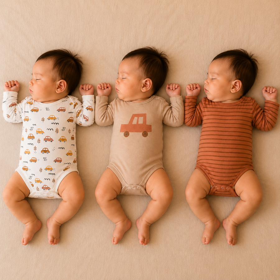 Onesie Set of 3 - Car Print
