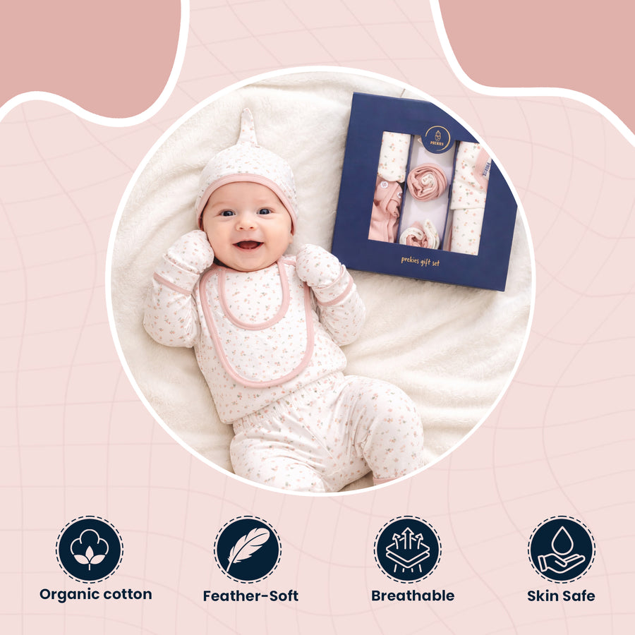 Newborn Gift Set - Flower Print