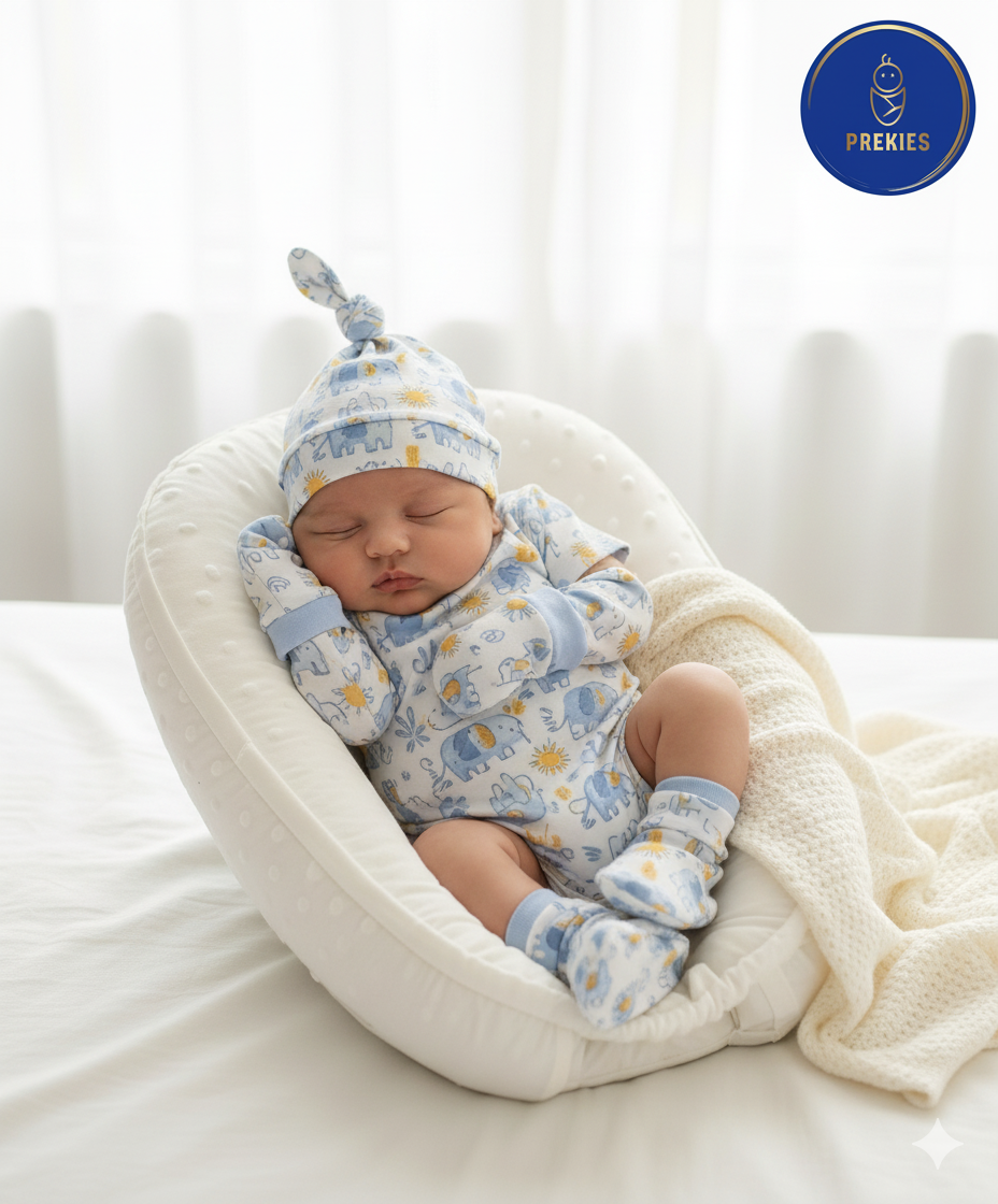 Cap, Mitten & Booties Set - Lion