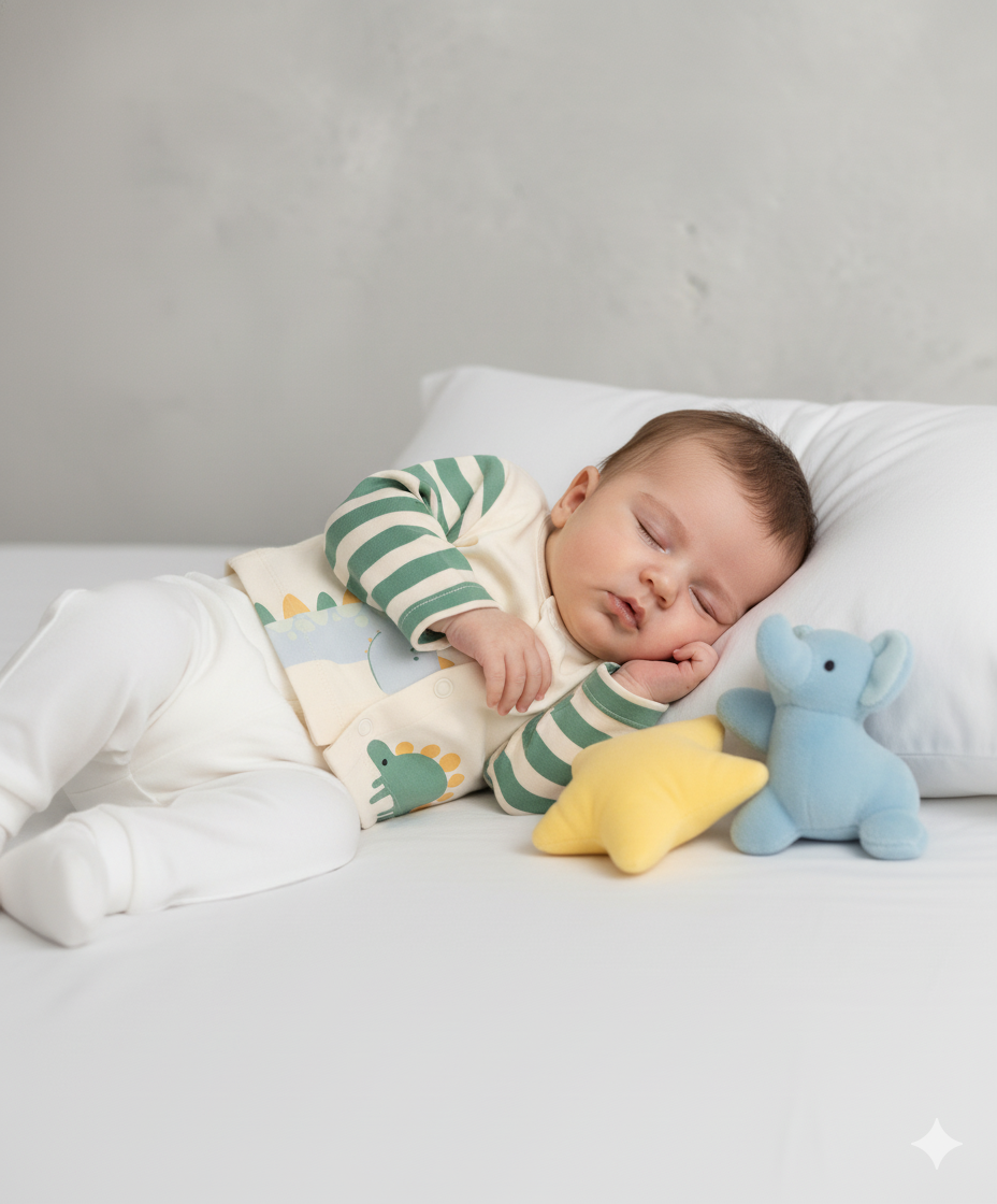 Set of 3 Jhablas - Bear Print (Green & Blue)