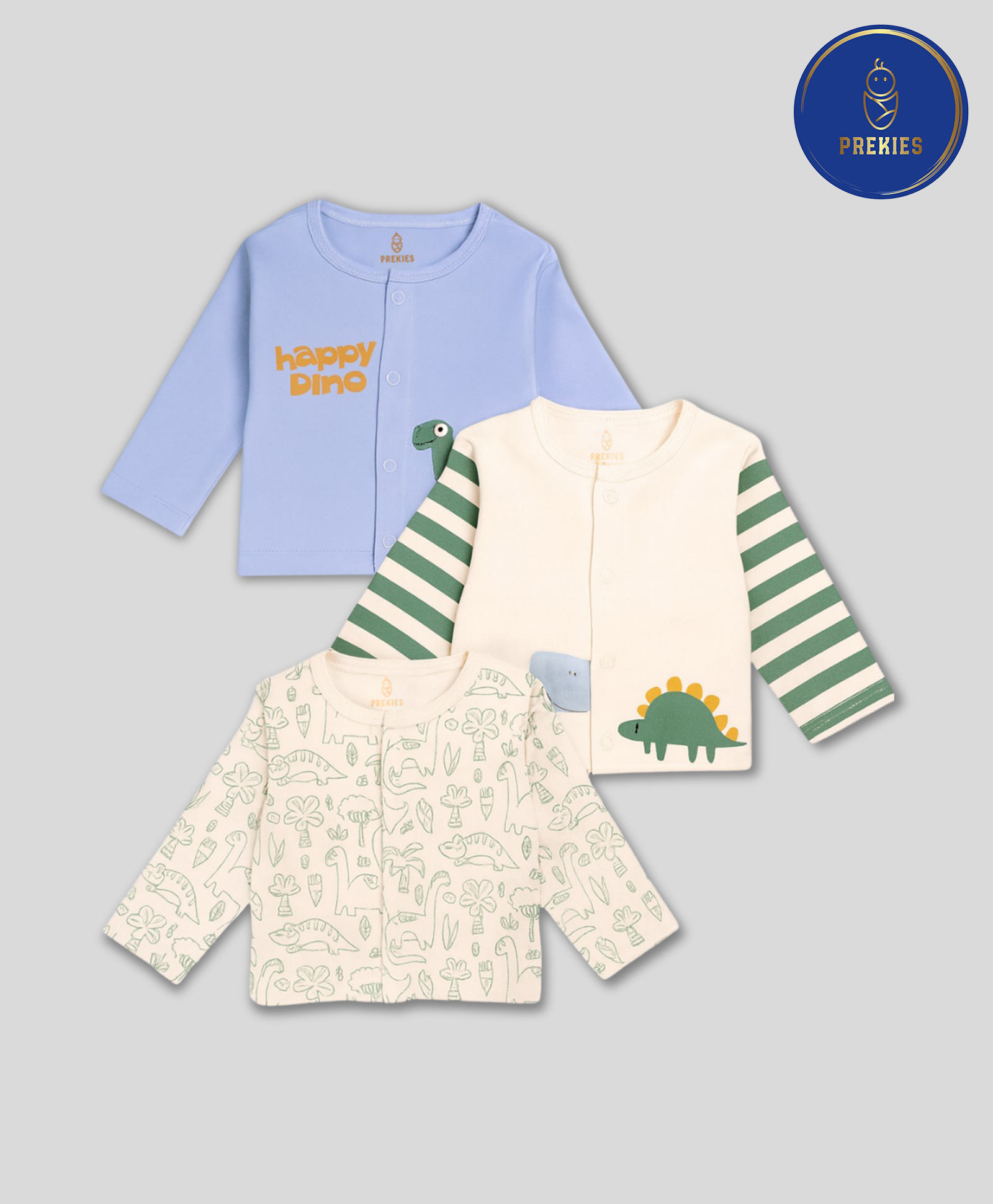 Set of 3 Jhablas - Bear Print (Green & Blue)