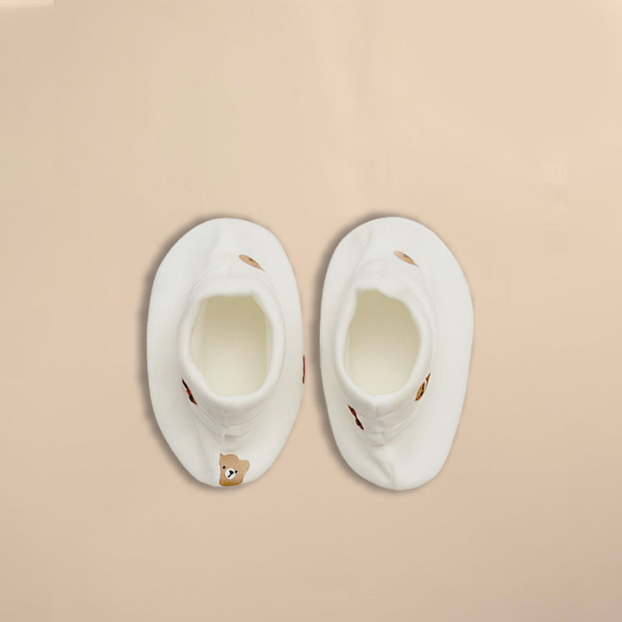 Cap, Mitten & Booties - Teddy Print