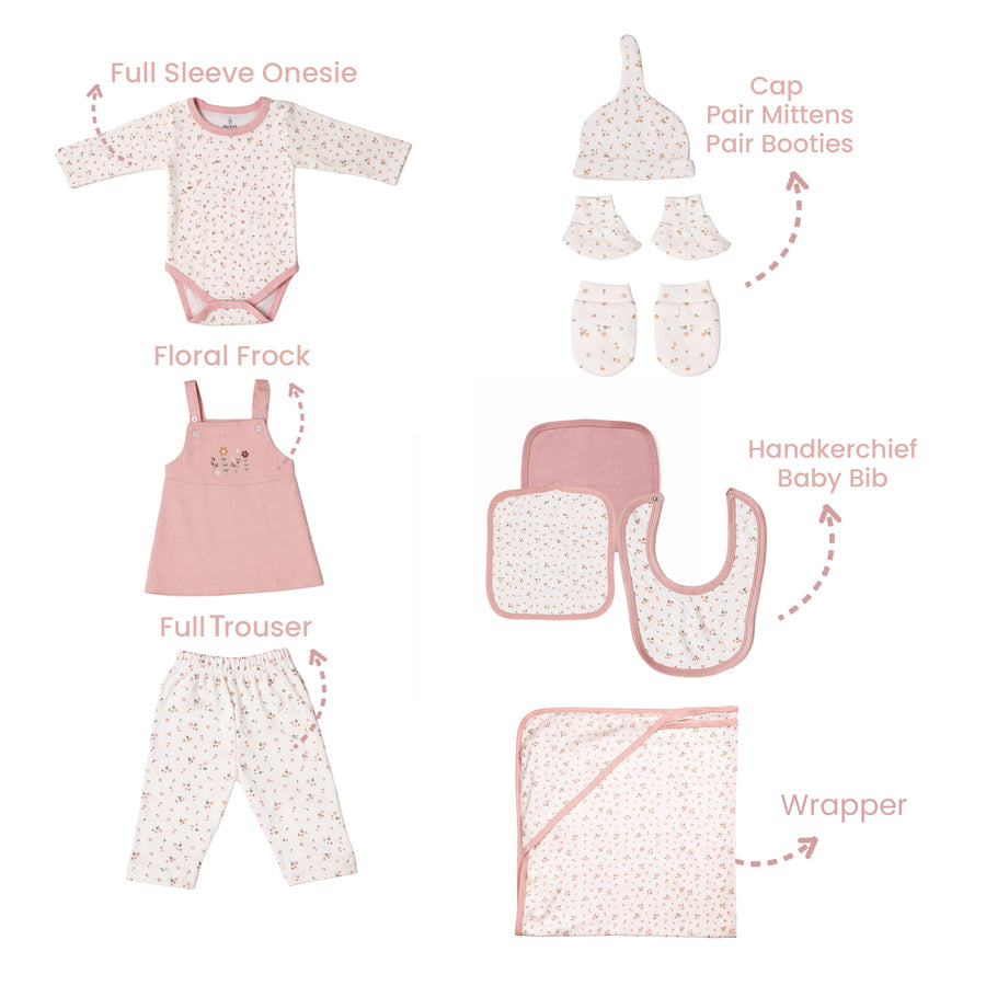 Newborn Gift Set - Flower Print
