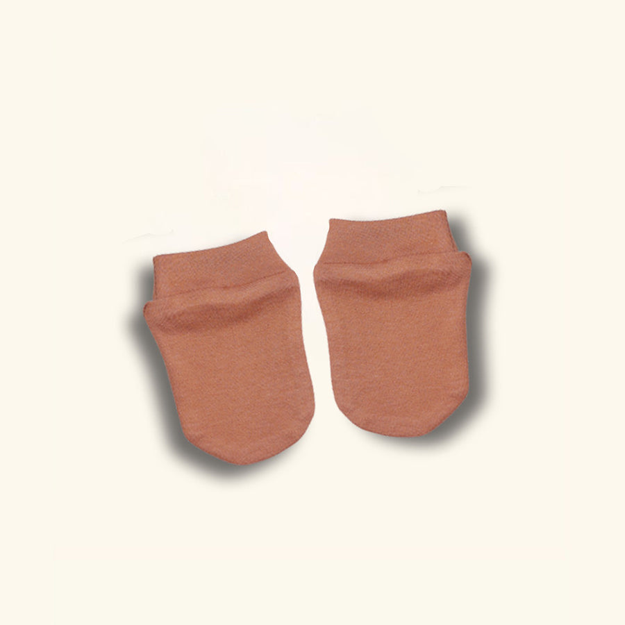 Cap, Mitten & Booties - Beige Color