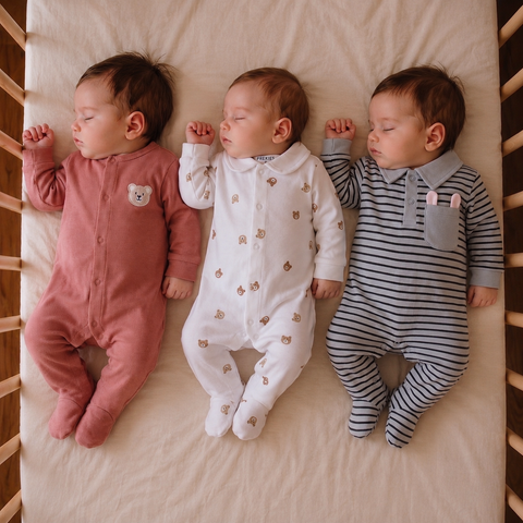 Romper Set - Teddy Print Pack of 3