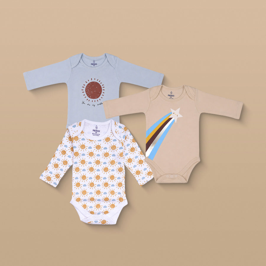 Onesie Set of 3 - Rainbow Print