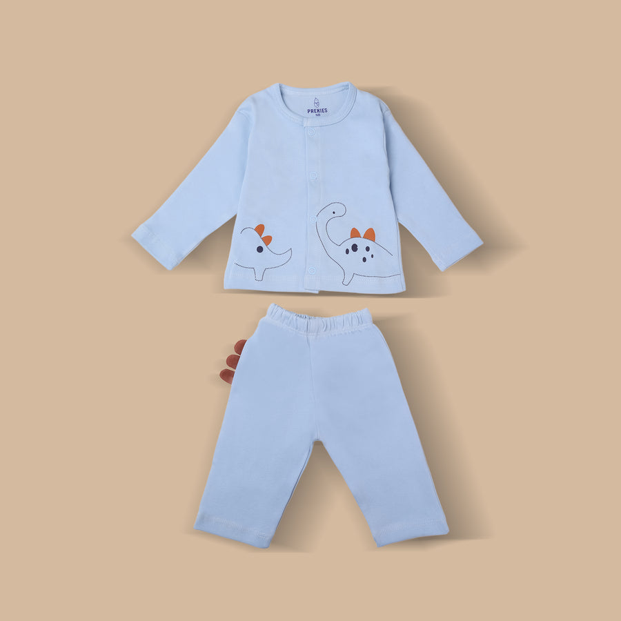 Set & Suit - Dino Print (Blue)