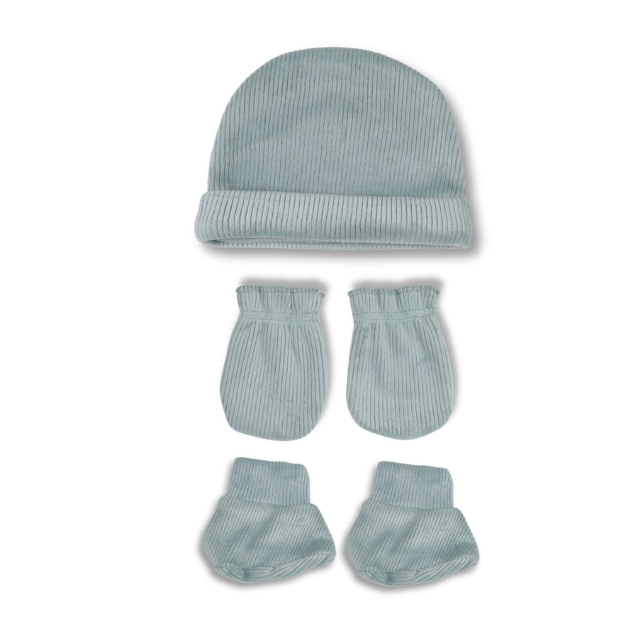 Winter Cap, Mittens & Booties - Tree Print