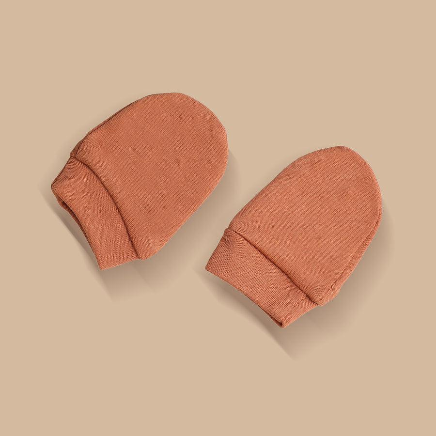 Cap, Mitten & Booties - Beige Color