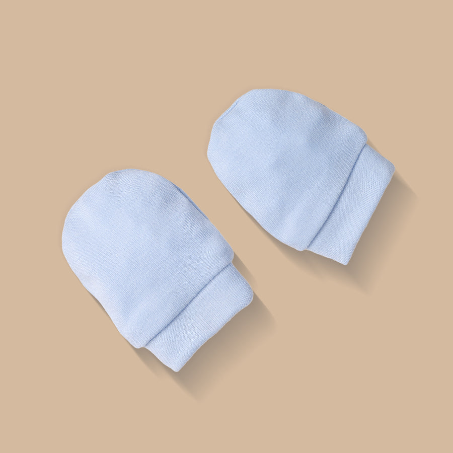 Cap, Mitten & Booties - Blue Color