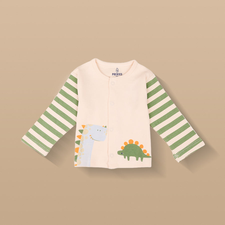 Set of 3 Jhablas - Dino Print (Green & Blue)