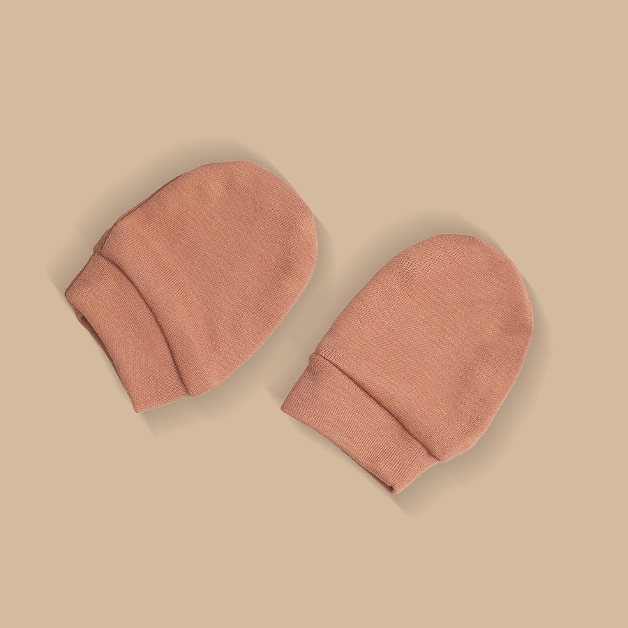 Cap, Mitten & Booties - Maroon Color