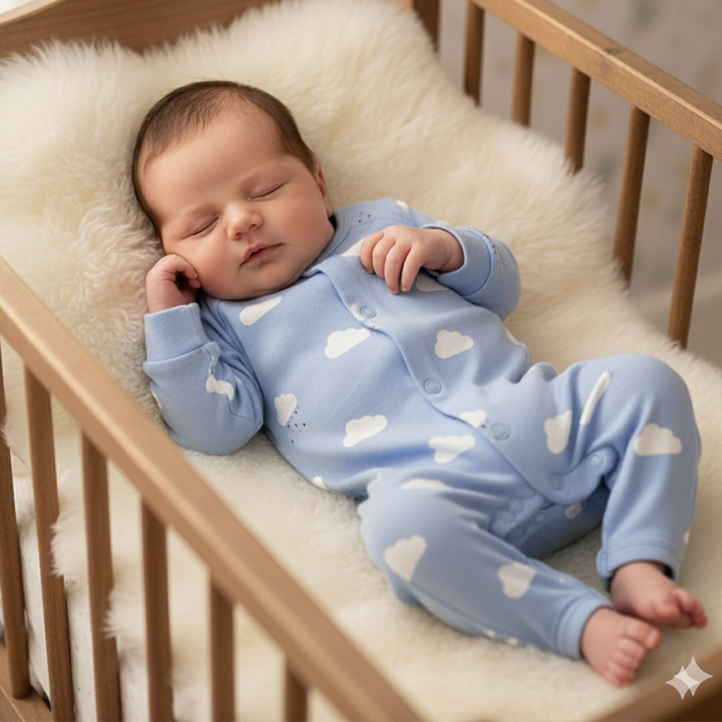 Single Romper- Cloud Print