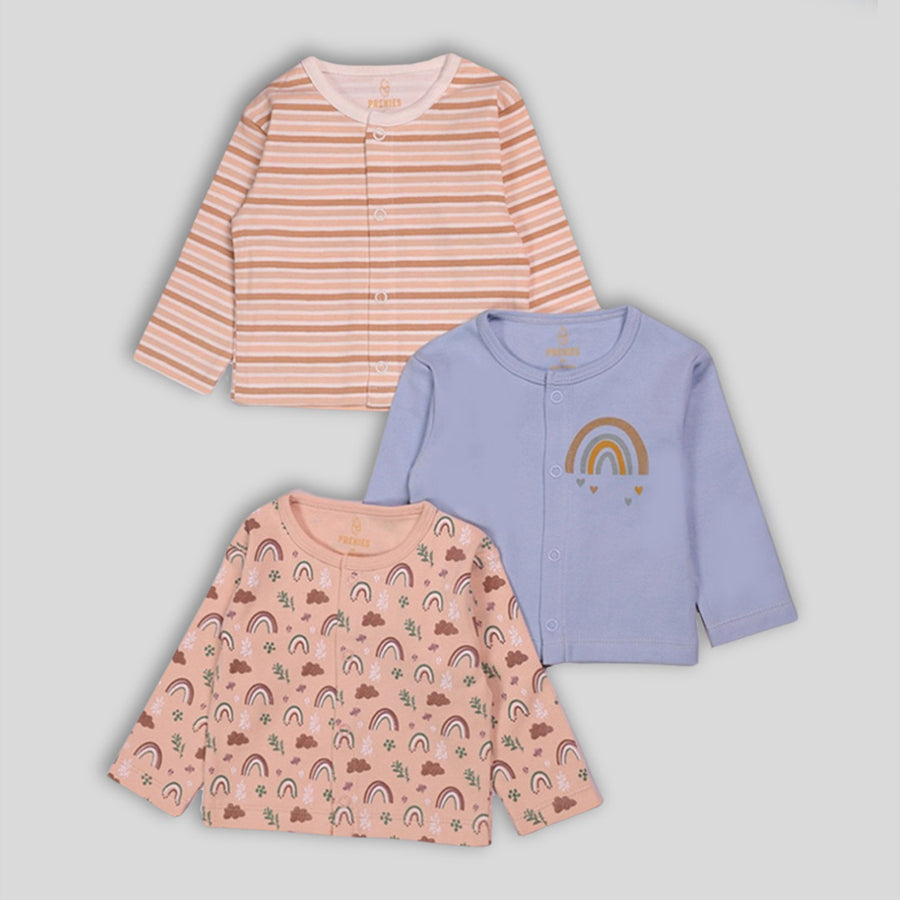 Set of 3 Jhablas - Rainbow Print