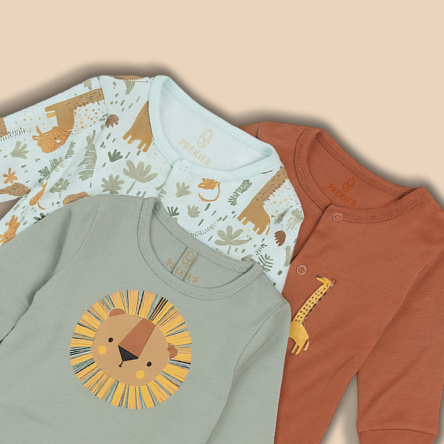 Romper Set - Lion Print Pack of 3
