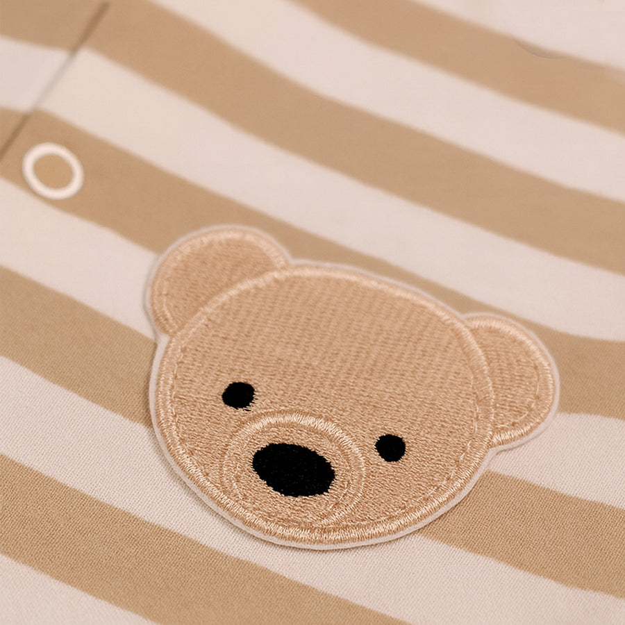 Single Romper - Bear Face Print