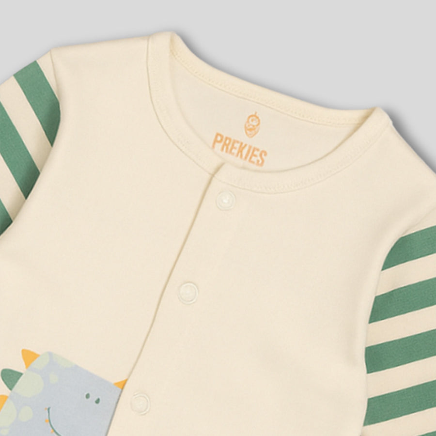 Set of 3 Jhablas - Dino Print (Green & Blue)