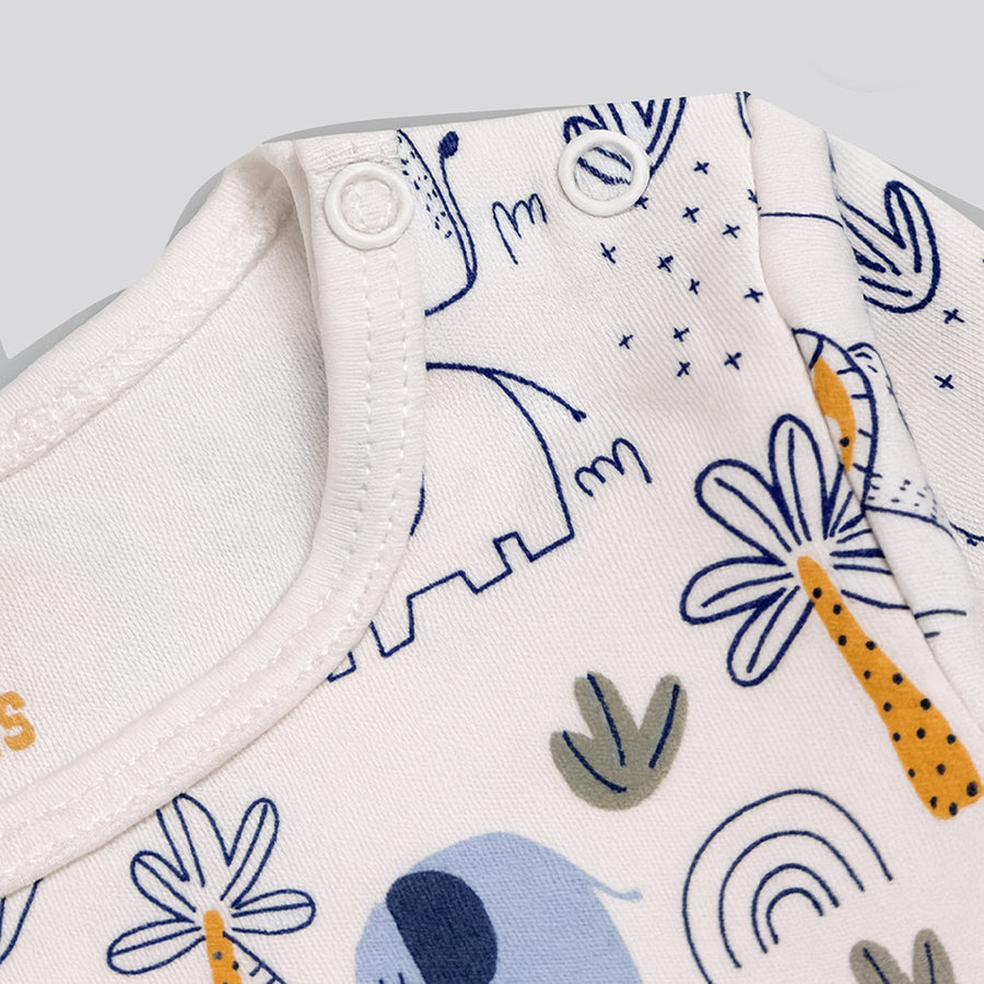 Dungaree Set - Elephant Print & Lion Print