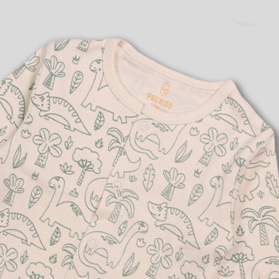 Set of 3 Jhablas - Dino Print (Green & Blue)