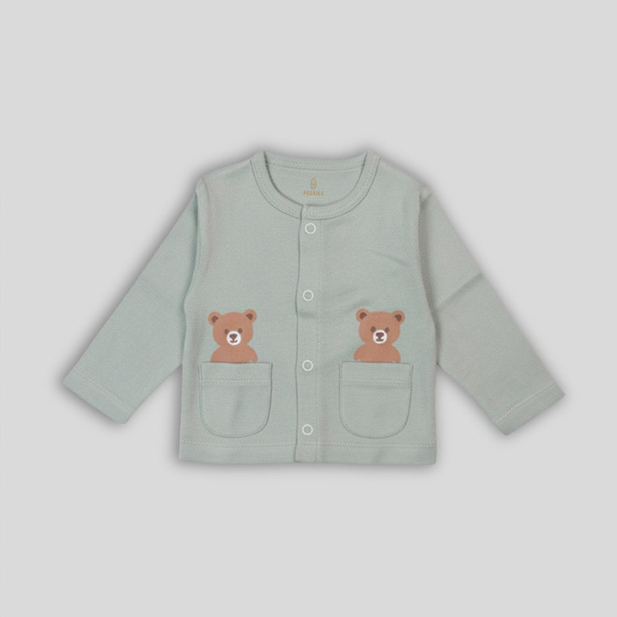 Set of 3 Jhablas - Bear Print (Brown & Blue)