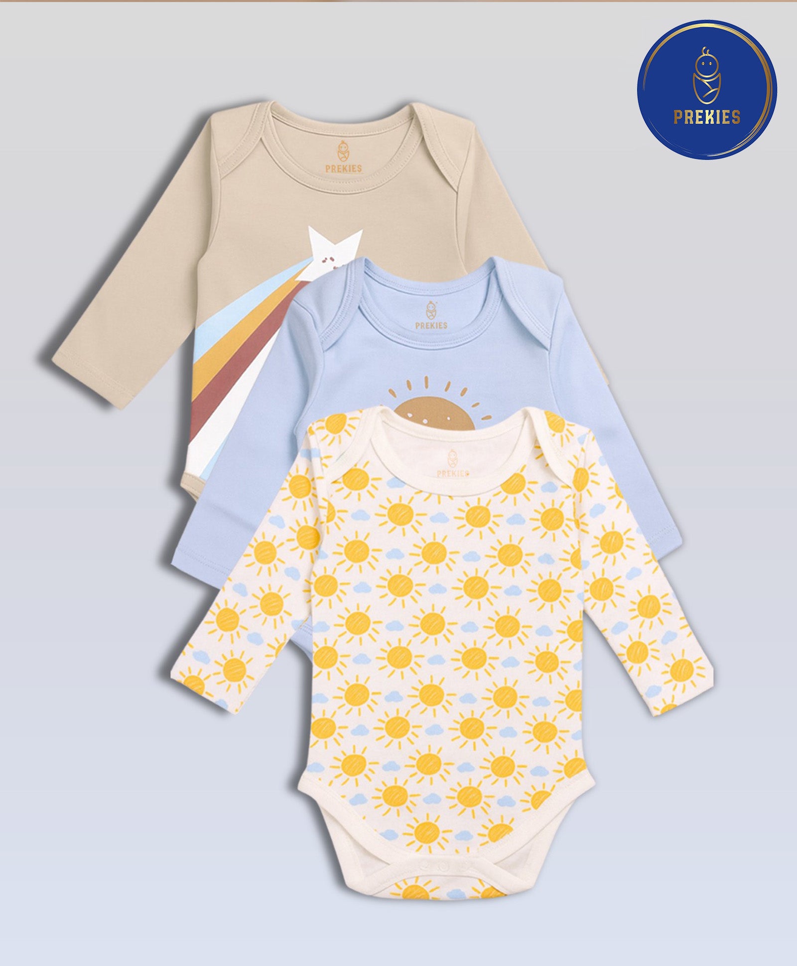 Onesie- Set of 3 - Flower Print