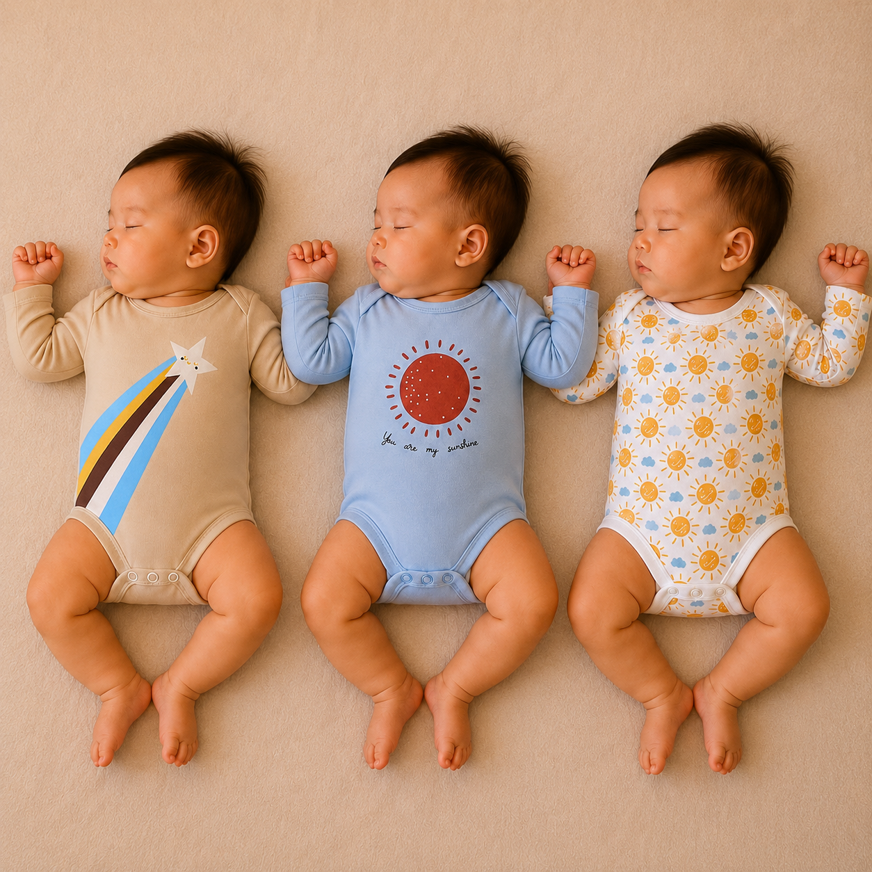 Onesie Set of 3 - Rainbow Print